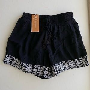 Black Flowy Shorts